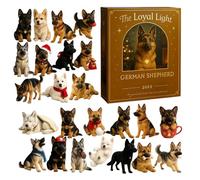 German Shepherd Adventt Calendar 2025-24 Days, Christmas Advent Gift, 24pcs 2D Acrylic Dog Pendants | German Shepherd Holiday Countdown Calendar Decor for Kids, Adults | Dogs Countdown Ornaments