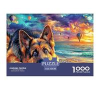 German Shepherd BeachMagnificent 1000-Piece Jigsaw Puzzles for Adults Boasting Impossible-to-Difficult Level Challenging Puzzle Educational Games for Everyone - These Magnificent Jigsaw Puzzles Chall