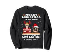 German Shepherd Christmas To The World Best Dog Mom Xmas Felpa