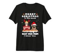 German Shepherd Christmas To The World Best Dog Mom Xmas Maglietta Premium