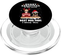 German Shepherd Christmas To The World Best Dog Mom Xmas PopSockets PopGrip per MagSafe