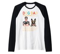 German Shepherd Dog Dad Definition Funny Fathers Day Maglia con Maniche Raglan