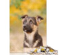German Shepherd Dog Puppy Jigsaw Puzzle Impossible 1000 Pezzi Decorazione Per La Casa. Giochi Rilassamento E Intelligence Per Adulti E Ragazzi Da 14 Anni 1000pcs (75x50cm)