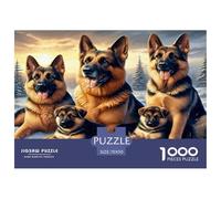 German Shepherd Family Pezzi Struttura Solida Perfetto Per Rafforzare Capacità Di Problem Solving E Godersi Il Tempo Libero 70x50cm/1000pcs