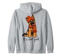 German Shepherd It's Fall Y'All Felpa con Cappuccio