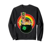German Shepherd Lucky Dog Leprechaun Shamrock Patricks Day Felpa