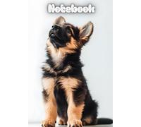 German Shepherd Puppy Notebook: Cute Dog Composition Notebook for Girls, 120 Lined Pages