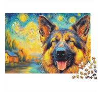 German Shepherd Puzzle 1000 Pezzi Per Adulti Perfetto Per Appassionati Di Esperti Sfida Impossibile Creativo Cute Regalo Per La Famiglia Regalo Per Adulti E Bambini Da 14 Anni E Più 52x38cm/1000pcs