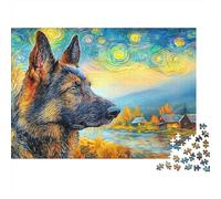 German Shepherd Puzzle Da 1000 Pezzi Perfetto Per Appassionati Di Esperti Sfida Impossibile Scompresso Giocattoli Cute Regalo Per La Famiglia Per Adulti E Bambini 52x38cm/1000pcs