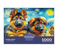 German Shepherd Puzzle in Cartone Extra Spesso Per Adulti, Pet Dog, Ultra Difficile, Allenamento Mentale, Regalo Divertente, Attività, Decorazione 52x38cm/1000pcs