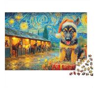German Shepherd Puzzles 1000 Pezzi Perfetto Per Appassionati Di Esperti Sfide Difficili Creativo Cute Regalo Per La Famiglia Per Adulti E Bambini A Partire Da 12 Anni 38x26cm/1000pcs