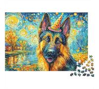 German Shepherd Puzzles 1000 Pezzi Perfetto Per Appassionati Di Esperti Sfide Difficili Creativo Cute Regalo Per La Famiglia Regalo Per Adulti E Bambini Da 14 Anni E Più 38x26cm/1000pcs