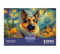 German Shepherd Set Puzzle Premium Da 1000 Pezzi, Pet Dog, Impossibile, Difficile, Stimolante, Migliore Idea Regalo, Regalo, Hobby, Intrattenimento 70x50cm/1000pcs
