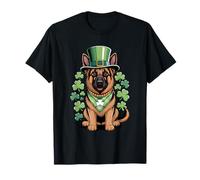 German Shepherd Shamrock - Cute Irish Dog with Green Hat Maglietta