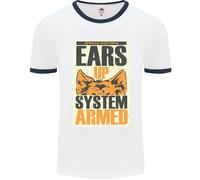 German Shepherd System Armed Uomo T-Shirt Ringer Girocollo Fruit of the Loom