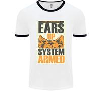 German Shepherd System Armed Uomo T-Shirt Ringer Girocollo Fruit of the Loom