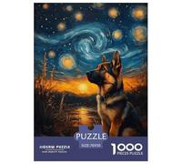 German Shepherds 1000 Pieces Puzzle Fun Cute Animal Children's Jigsaw Puzzle for Adults from 14 Years Gift Jigsaw Games 70x50cm/1000pcs