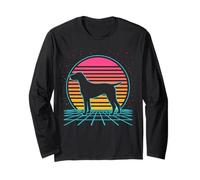 German Shorthaired Pointer Retro Vintage 80s Style Dog Lover Maglia a Manica