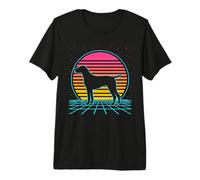 German Shorthaired Pointer Retro Vintage 80s Style Dog Lover Maglietta Premium