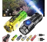 German Three-Eyed Monster Mini Flash Super Power Flashlight, Thumb Sized Flashlight From Germany, 3 Eyed Mini Monster Flashlight, High Lumen Rechargeable Waterproof Pocket Flashlight (2pcs-C)