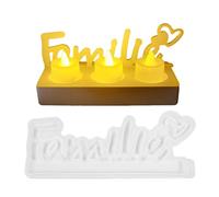 German Word Mold, Family German Words Slogan Molds, 2,95 x 7,48 pollici Smooth Inspirational Letter Mould Sign Home Decor Perfect for Birthday, Mother's Day, and Special Occasioni