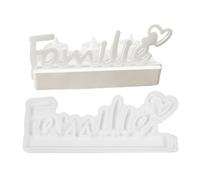 German Word Mold, Inspirational Letter Molds, 2,95 x 7,48 in Family Slogan Mould, portatile Smooth Customizable, Home Decoration for Birthdays, Easter, Mother's Day