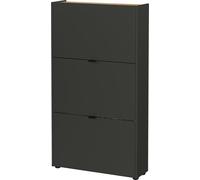 Germania 3235-549 - Scarpiera in grafite/rovere Navarra-Nb, con ammortizzatore pieghevole, 71 x 126 x 22 cm (larghezza x altezza x profondità)