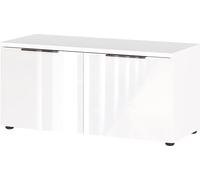 Germania 3419-84 GW-Genova - Panca per scarpe, con frontale in vetro, 97 x 47 x 40 cm, colore: Bianco
