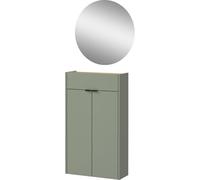 Germania 7936-629 GW-Ameca - Set di 2 appendiabiti, colore grigio torta/quercia navarra-Nb, a bassa profondità, 56 x 200 x 22 cm (larghezza x altezza x profondità)