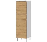 Germania Armadio 4333-559 GW-Torrance, in repro bianco/rovere Grandson, senza maniglie, 34 x 120 x 34 cm (LxAxP)