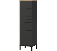 Germania Armadio medio 2671-549 GW-YONKERS, in repro grafite/rovere Navarra, con cassetti a chiusura automatica, 34 x 123 x 34 cm (LxAxP)