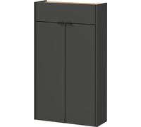 Germania Armadio pensile multiuso con finitura grigio grafite/rovere 1397-549 GW-Ameca, profondità ridotta, ideale per corridoi stretti, 56 x 97 x 22 cm (L x A x P)