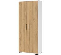 Germania Armadio portadocumenti 4250-559 GW-Profi, in bianco/rovere Grandson-Nb., con maniglie in metallo, 80 x 200 x 40 cm (LxAxP)