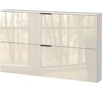 Germania Armadio portascarpe 2620-572 GW-Valega, in cashmere, con ante in vetro, 140 x 85 x 19 cm