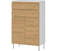 Germania Cassettiera 4332-559 GW-Torrance, in repro bianco/rovere Grandson, con ante a chiusura ammortizzata, 60 x 97 x 34 cm (LxAxP)