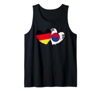 Germania Corea del Sud Bandiere Cuore Tedesco Corea Doppia Bandiera Canotta