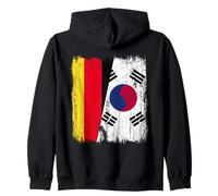 Germania Corea del Sud Mezza Bandiera Tedesca Corea del su Felpa con Cappuccio