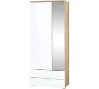 GERMANIA DIE MÖBELMACHER Armadio guardaroba 3974-242 con due ante, rovere Navarra-Nb./bianco, 84 x 196 x 40 cm