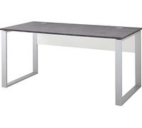 GERMANIA DIE MÖBELMACHER GW-Altino 4150-261 Scrivania, truciolare, Metallo, Bianco/basalto Scuro, (L/H/P), 160 x 75 x 80 cm