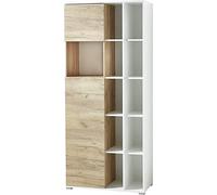 GERMANIA DIE MÖBELMACHER GW-Lioni 4196-513 schedario, truciolato Rivestito di melamina, Bianco/imitaz. Rovere Navarra, (L/H/P), 85 x 197 x 40 cm