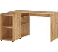GERMANIA DIE MÖBELMACHER GW-Olvera-Scrivania angolare con credenza Integrata, Legno ingegnerizzato, Rovere Navarra, 129 x 76 x 107 cm