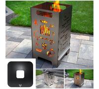 Germania Falò Canna Fuoco Braciere + Griglia Feuerplatte Grillring