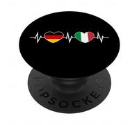 Germania Italia Due Cuori Battito Cardiaco Italo-Tedesco PopSockets PopGrip Adesivo