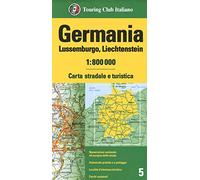 Germania, Lussemburgo, Liechtenstein 1:800.000. Carta stradale e turistica