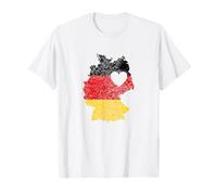 Germania, Mappa, con, Cuore, Bandiera Maglietta