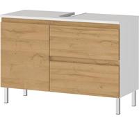 Germania Mobiletto 4331-559 GW-Torrance, in repro bianco/rovere Gandson, con apertura a sifone, 80 x 56 x 34 cm (LxAxP)