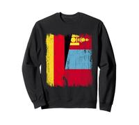 Germania Mongolia Mezza Bandiera Maglia Mongola Tedesca Felpa