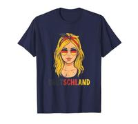 Germania Ragazza Donna Tedesca Bandiera Tedesca Ragazza Vintage Maglietta