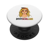 Germania ragazza donna tedesca bandiera tedesca ragazza vintage PopSockets PopGrip Adesivo