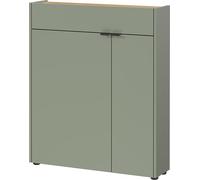 Germania Scarpiera 1319-629 GW-Ameca, verde tortorta/Navarra-Oak, con ammortizzazione delle ante, 83 x 99 x 22 cm (LxAxP)